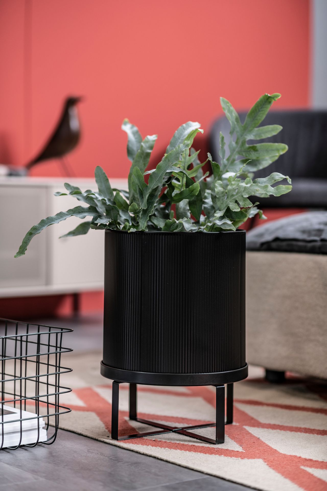 Bau Flower Pot Large Ferm Living Black