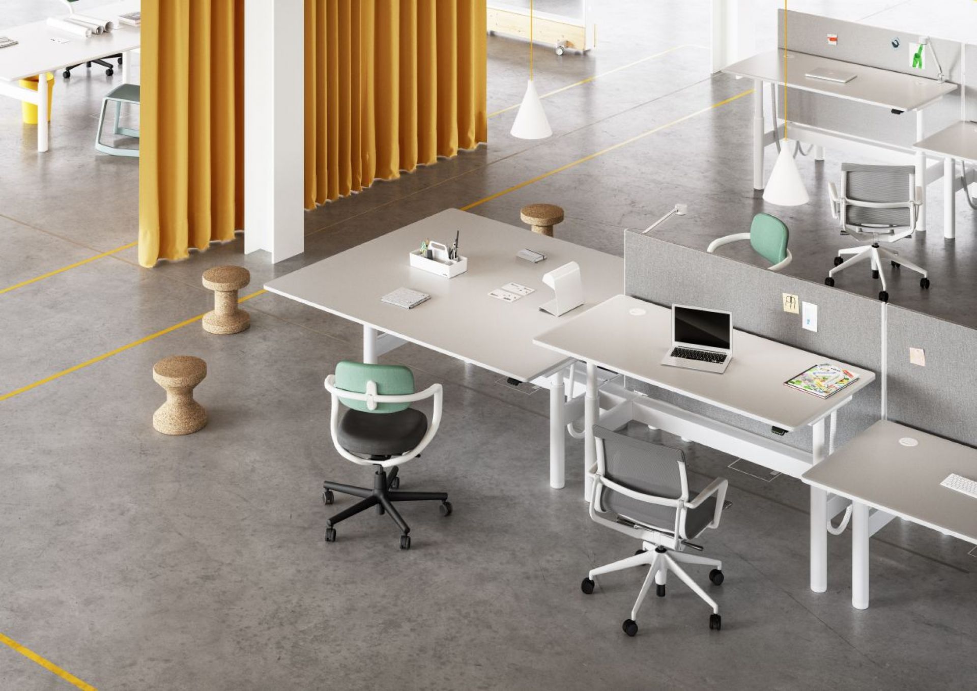 Tyde 2 Sitting and Standing table 160 cm Vitra