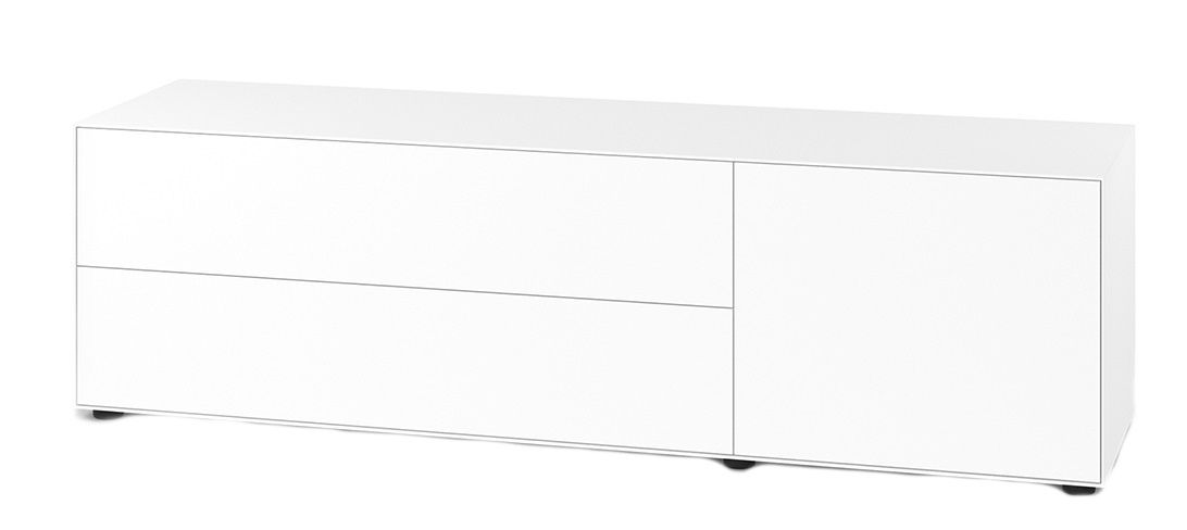 Nex Pur Box Lowboard / Sideboard with Drawer and Door Horizontal Piure QUICK SHIP