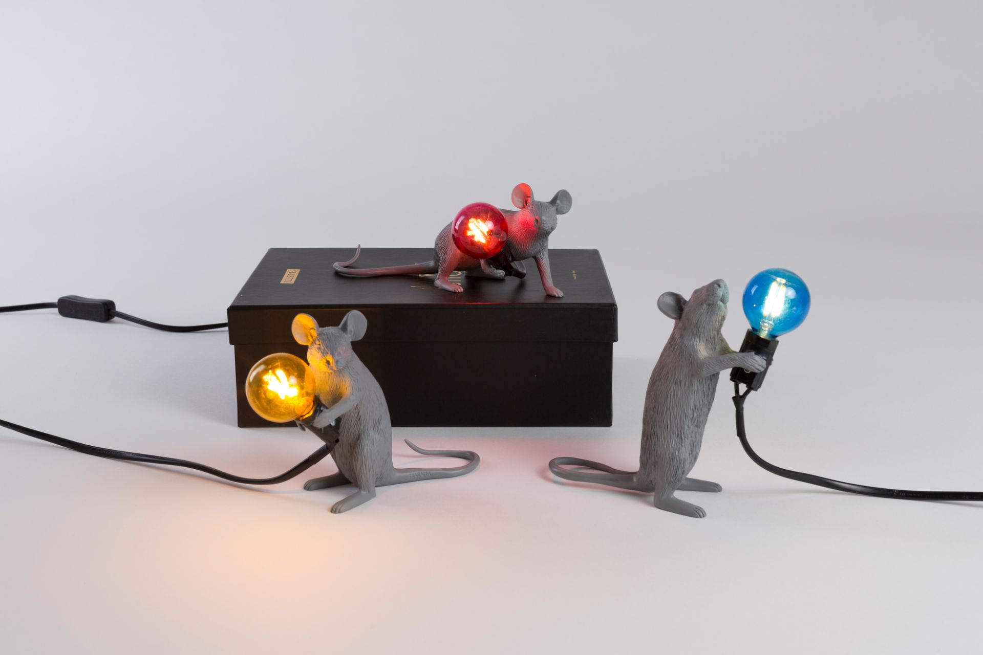 Mouse Lamp table lamp grey Seletti SINGLE PIECES