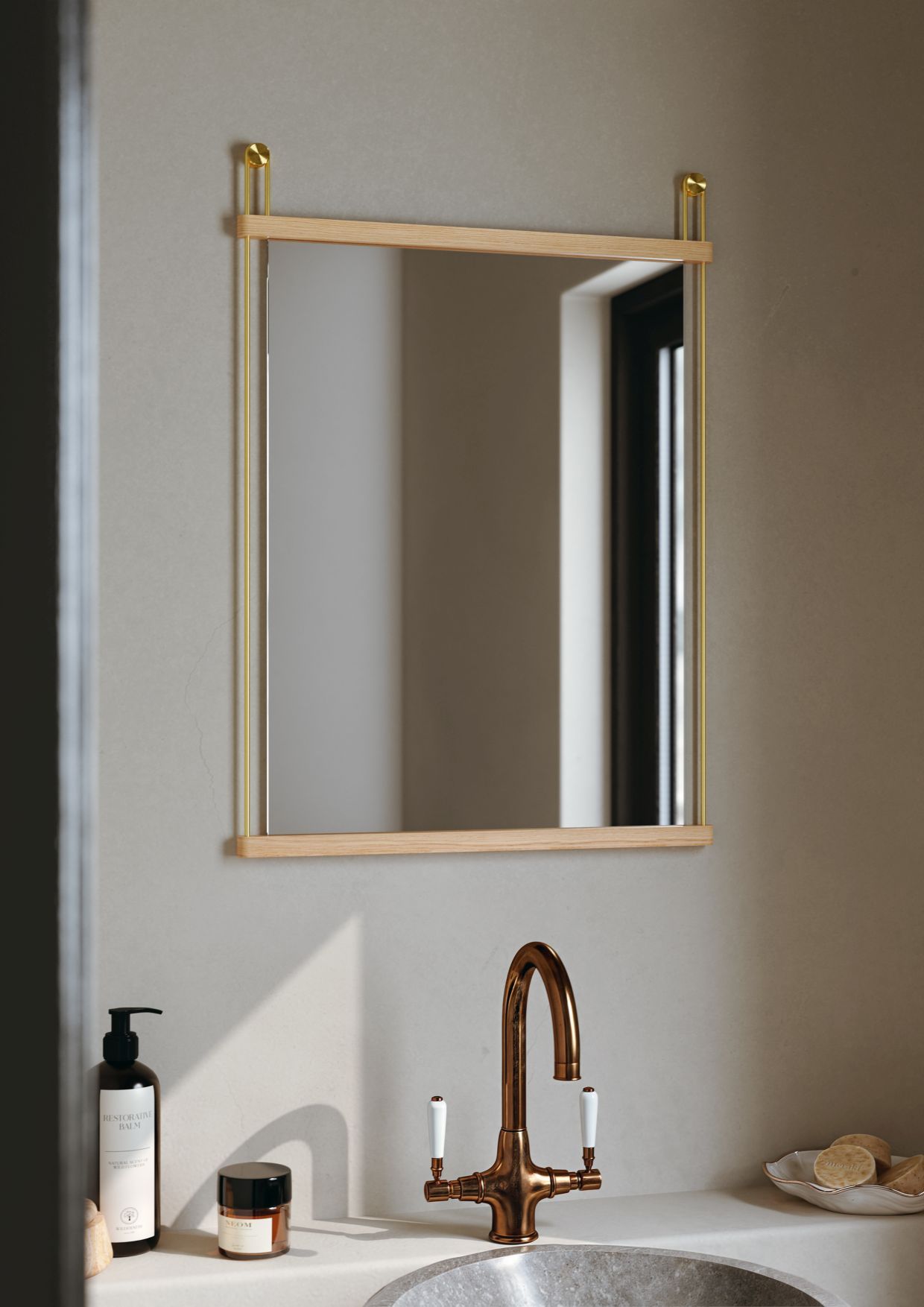 Suspended Mirror Small Mirror Woud 