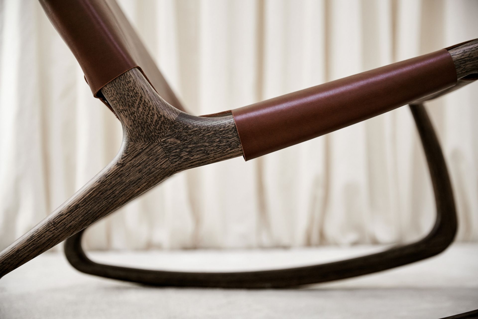 Rocker Rocking Chair Harness Leather Mater