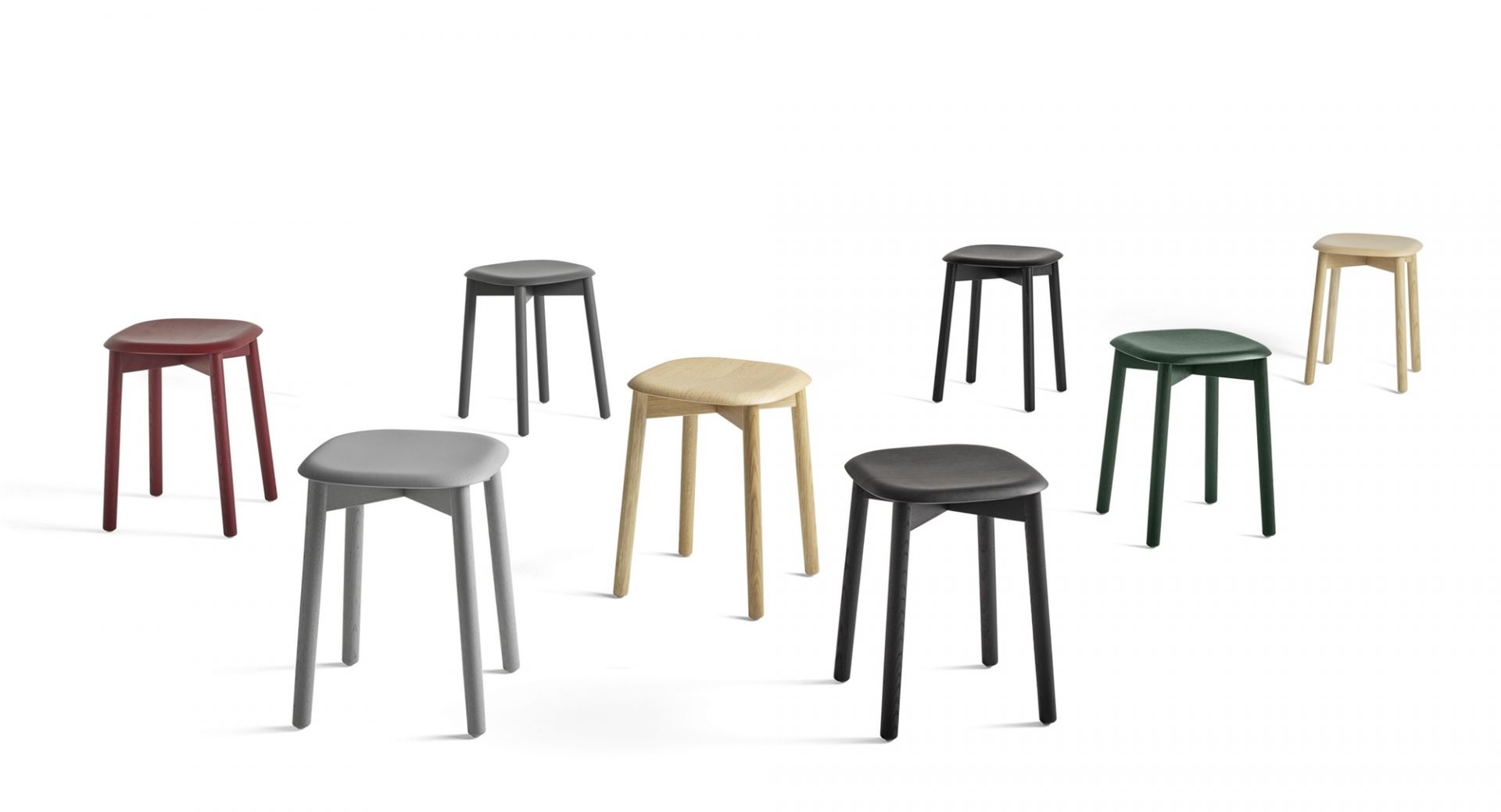 Soft Edge 72 Stool water-based varnish Hay Soft Edge 72 Stool water-based varnish Hay