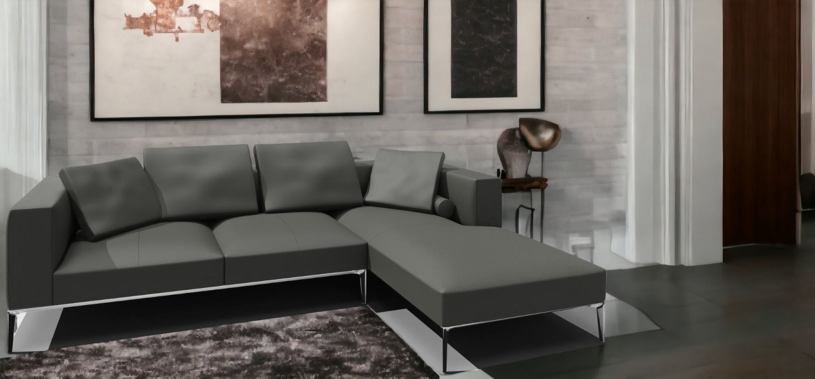 Jaan Living 3 Seater Sofa with 2 Back Cushions, 2 Comfort Cushions & 2 Comfort Castors Combi A21 Walter Knoll 