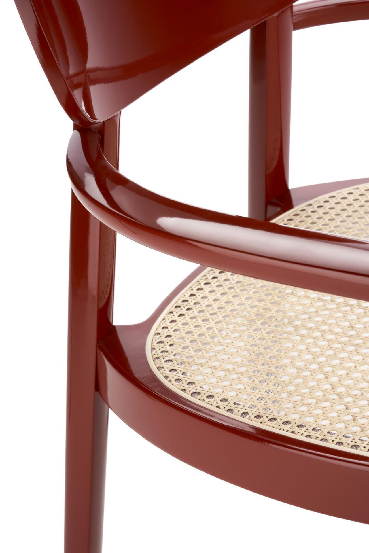 Wooden armchair with armrests 119 F high gloss Thonet