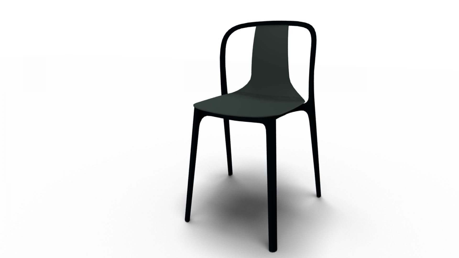 Belleville Chair Plastic Vitra basalt