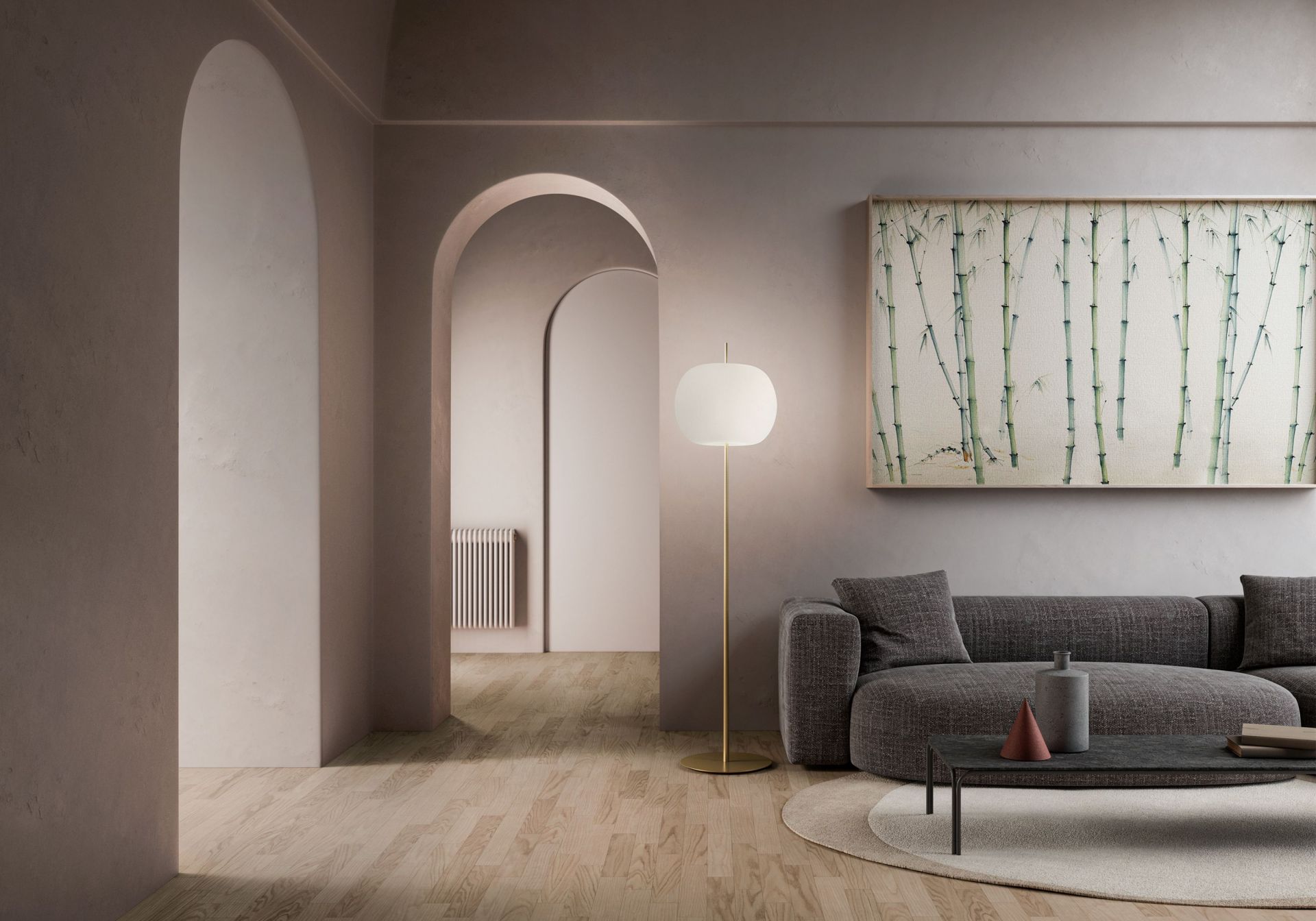 Kushi XL Floor Lamp Copper Kdln