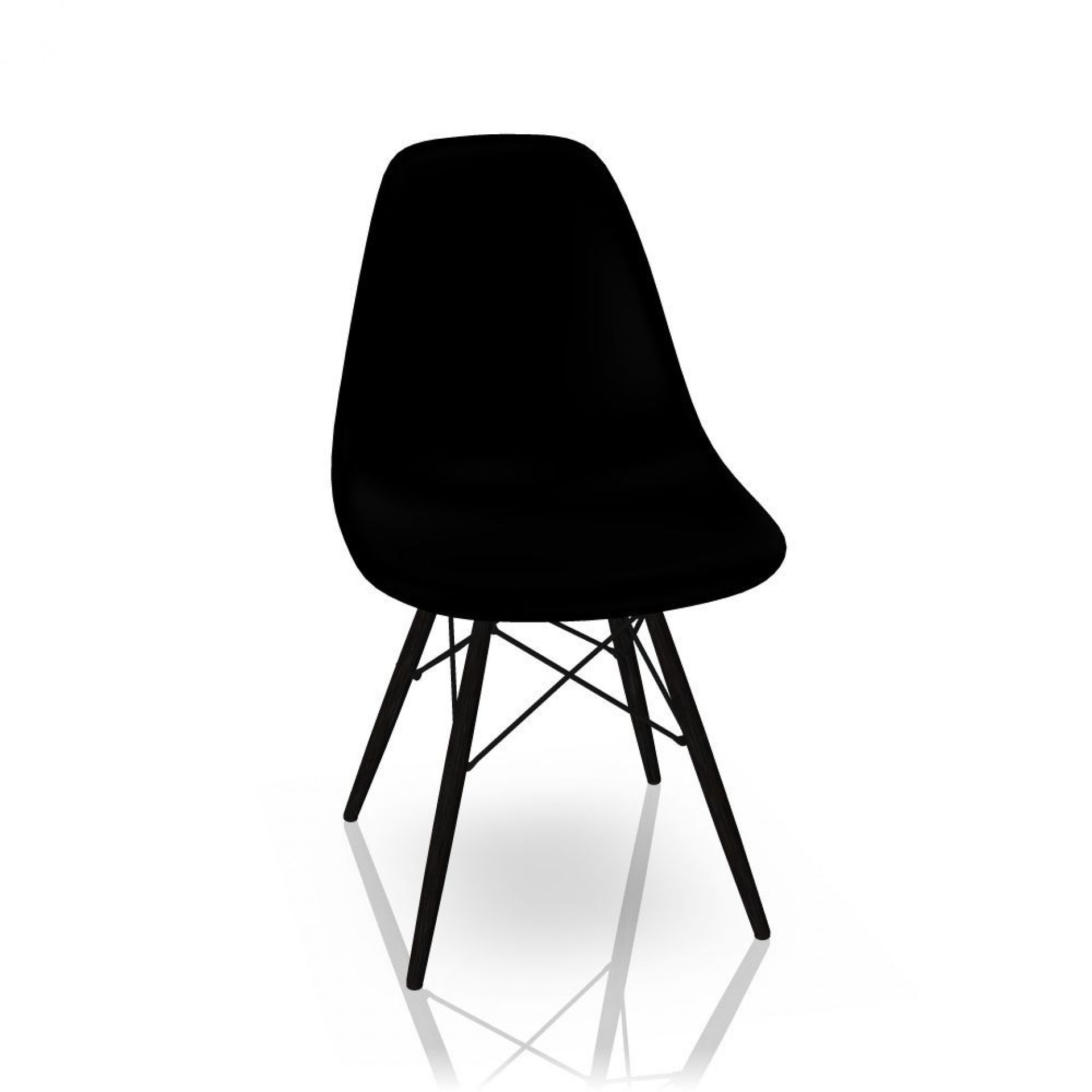 Eames Plastic Side Chair DSW Chair Maple black - Deep black