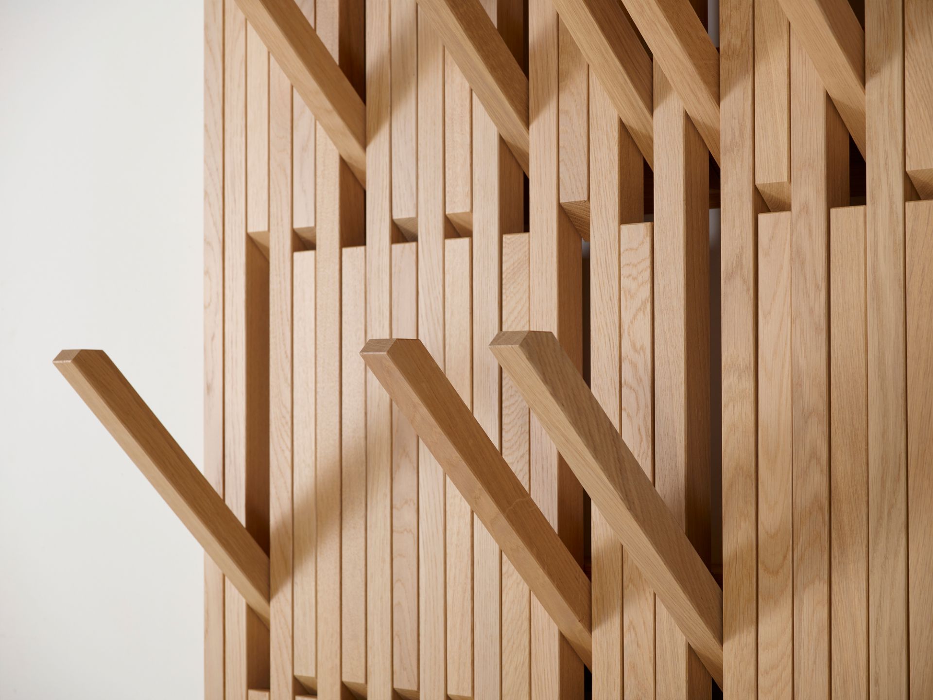 Piano wall coat rack large Oak Natural Oiled PER/USE