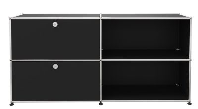 USM Haller Sideboard 2 Open / 2 Flaps left Graphite black - FAST DELIVERY
