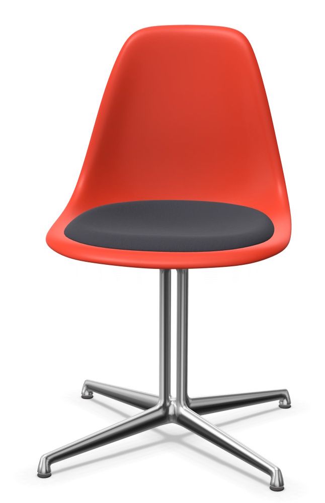 Eames Plastic Side Chair DSL RE Chair with seat cushion Vitra