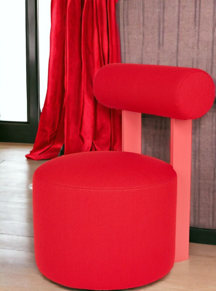 Faye stool upholstered with backrest Schönbuch