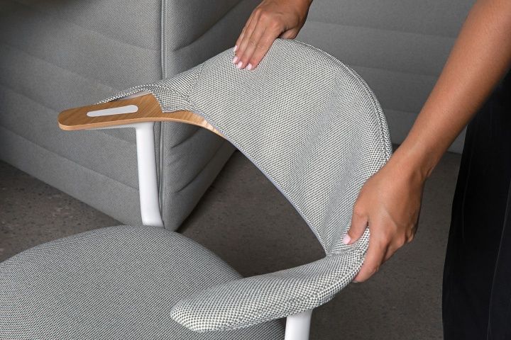 Mynt back and seat Plywood office swivel chair Vitra