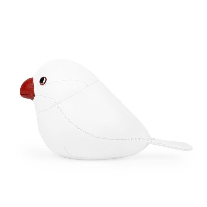 Java Sparrow paperweight white Züny