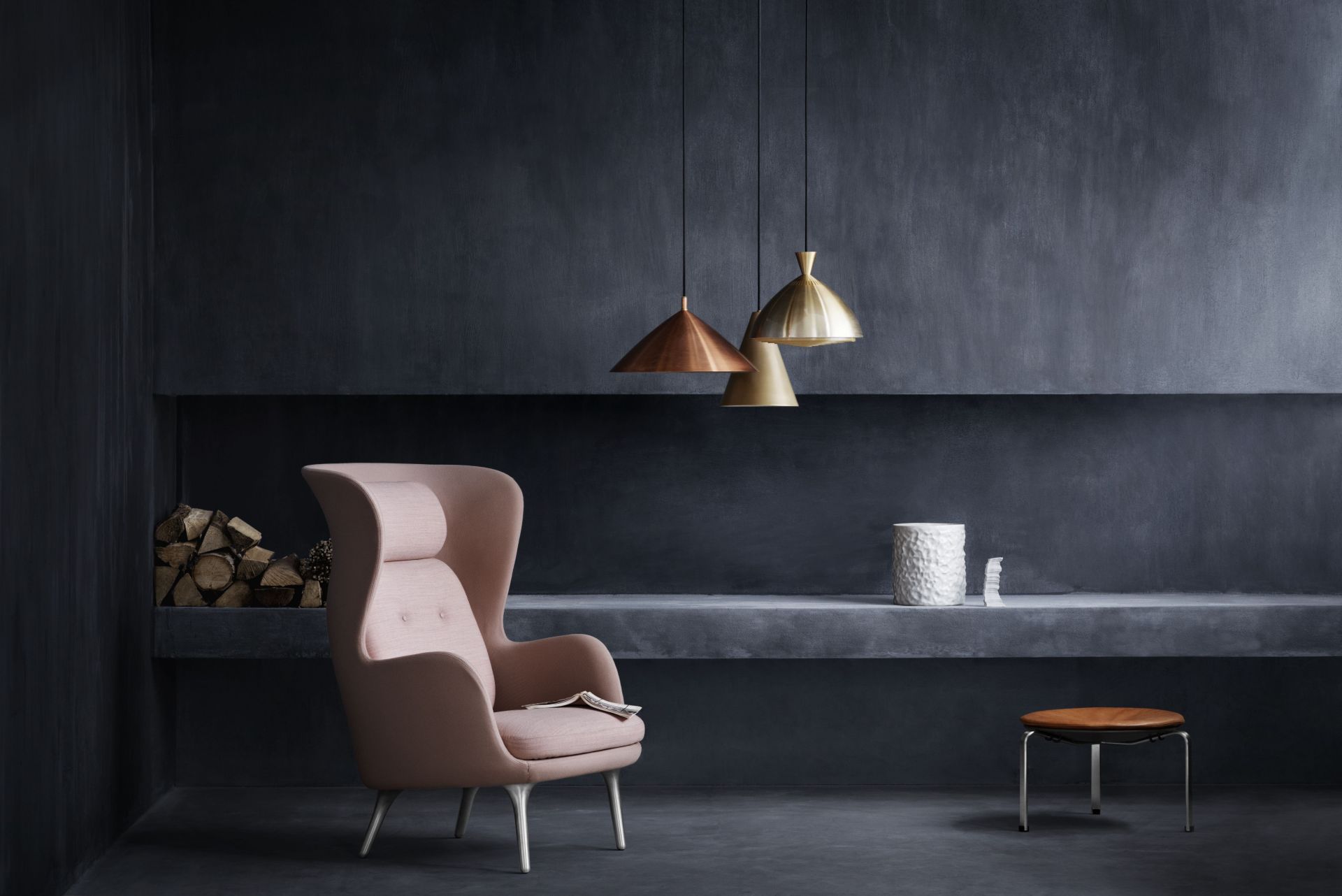 Ro Armchair Wood Fritz Hansen