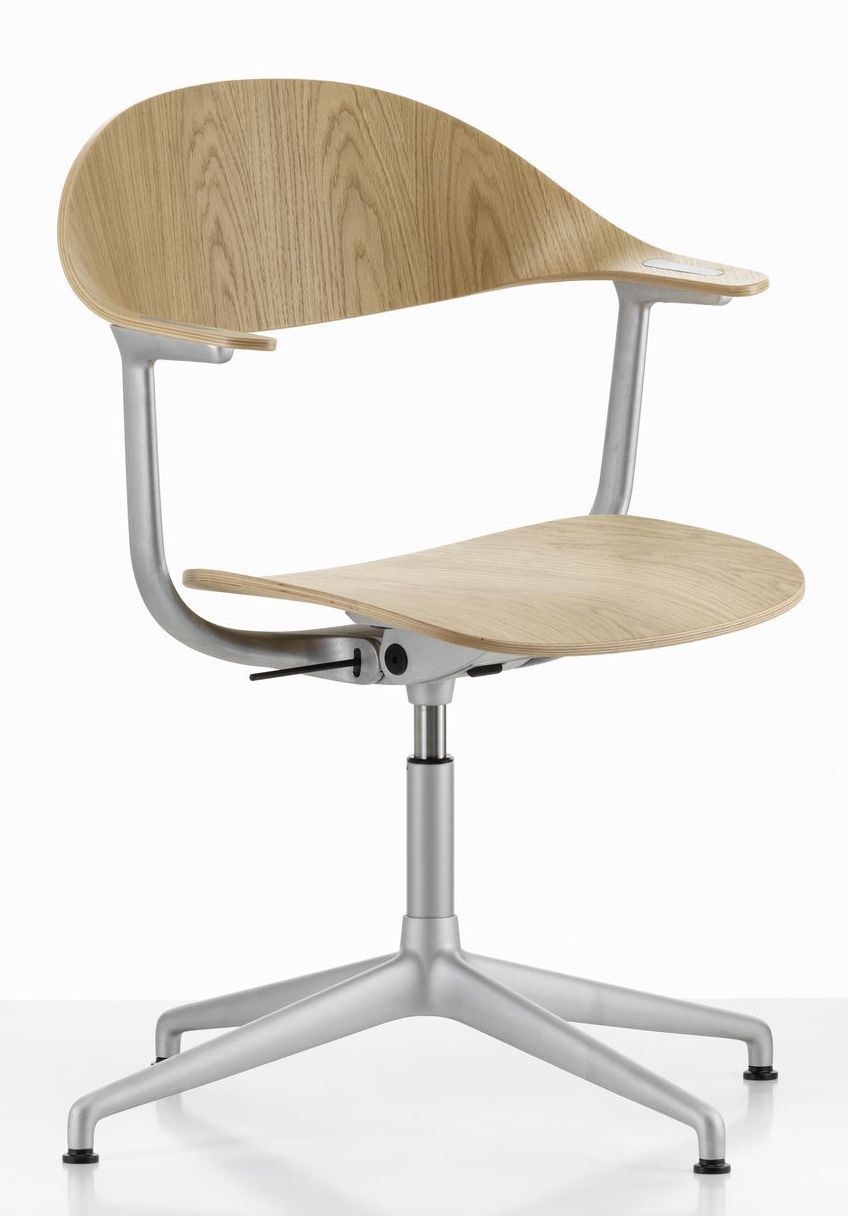 Mynt back and seat Plywood office swivel chair Vitra
