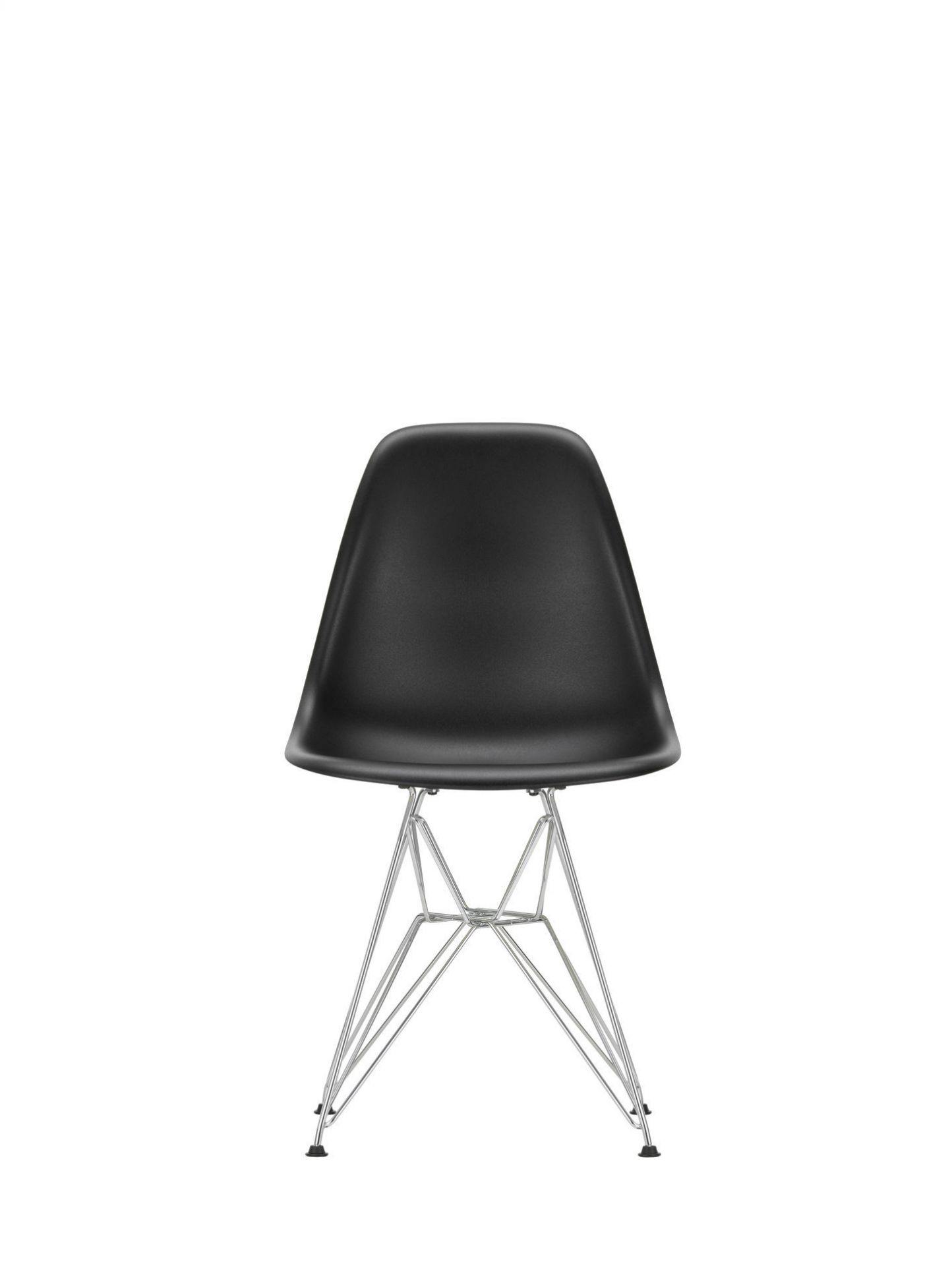 Eames Plastic Side Chair DSR Chair Vitra Black-Pale Pink