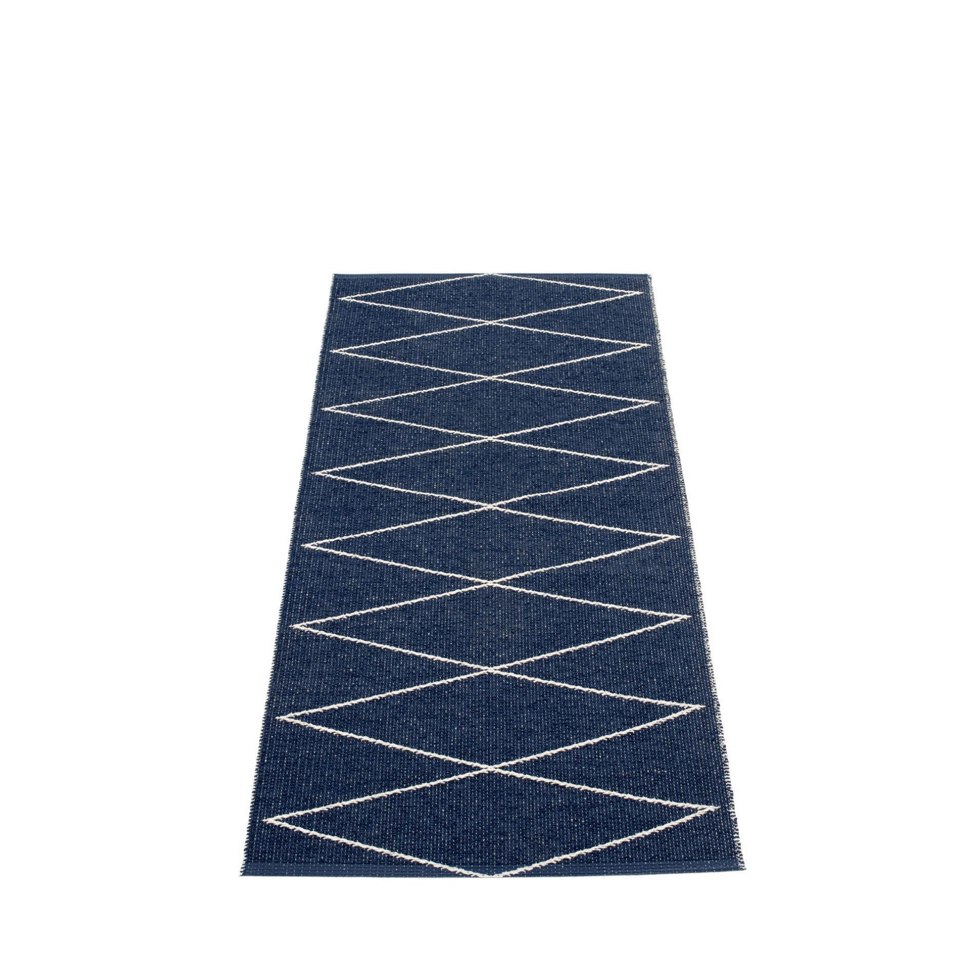 Max Plastic Carpet 70x160 cm Pappelina Dark Blue-Vanilla