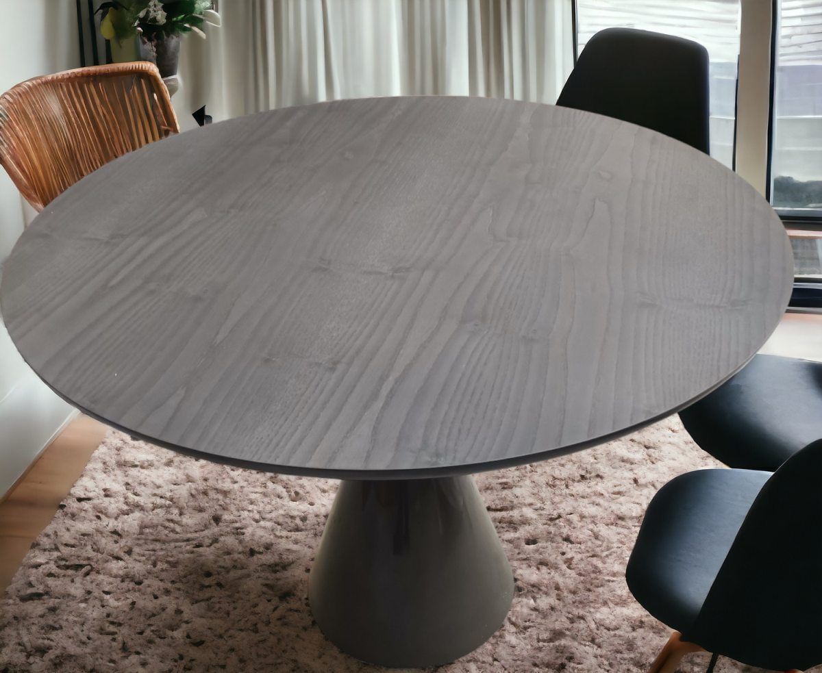 Pion dining table round Ø 100 x H 74 cm / ANTHRAZIT Sancal SINGLE PIECE 