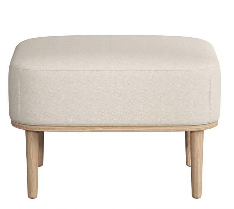 Serena Pouf Ottoman natural oak novoform Sweet Vanilla