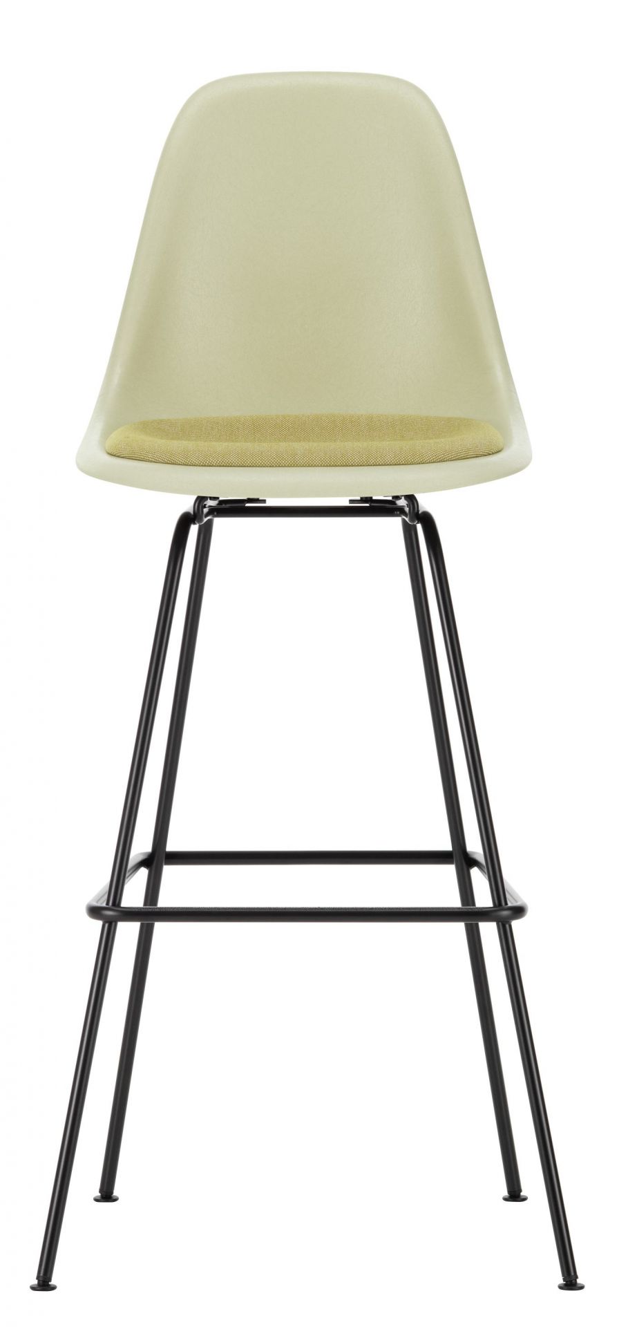 Eames Fibreglass Bar Stool High Bar stool with seat cushion Vitra 
