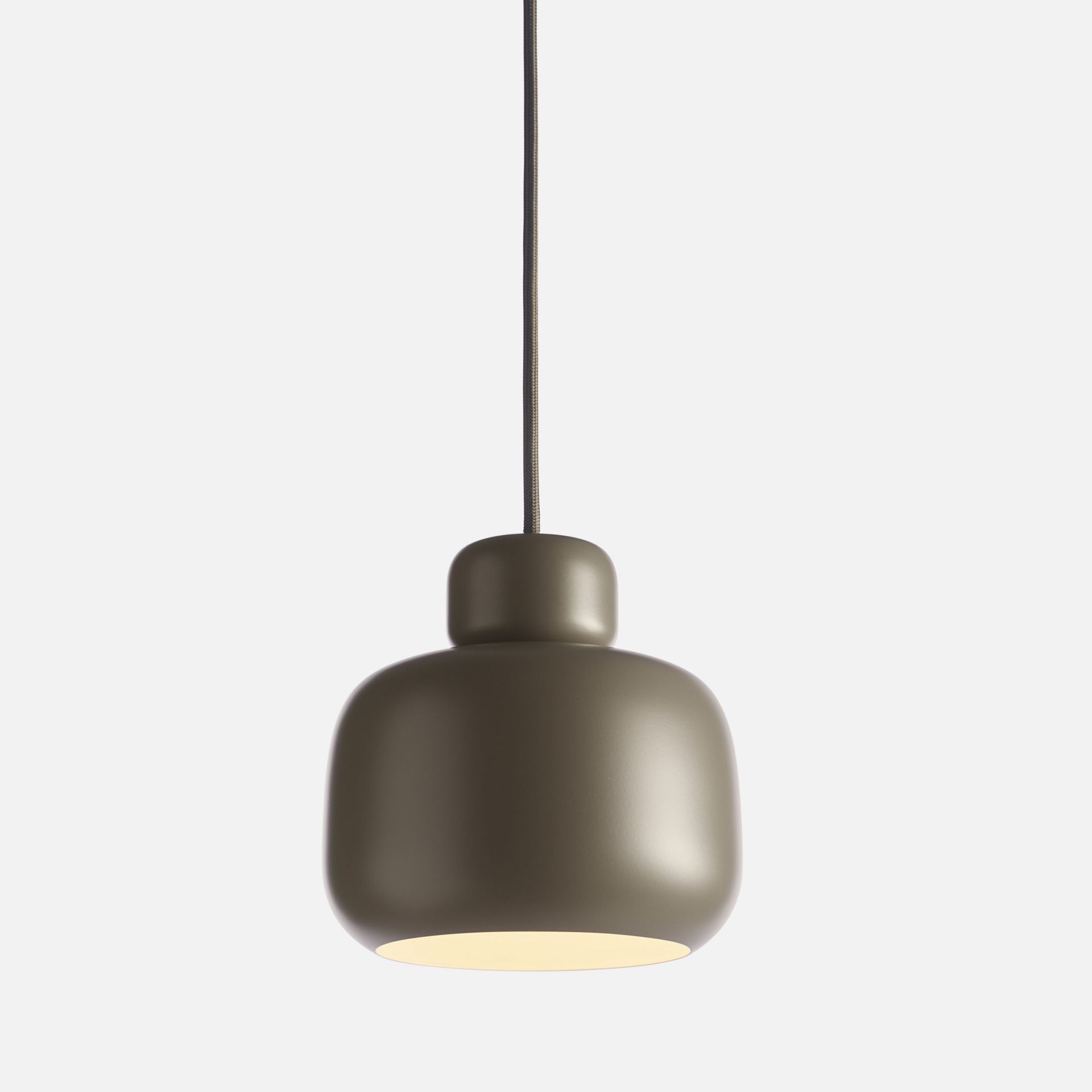 Stone Pendant Lamp Small Taupe Woud Stone Pendant Lamp Small Taupe Woud