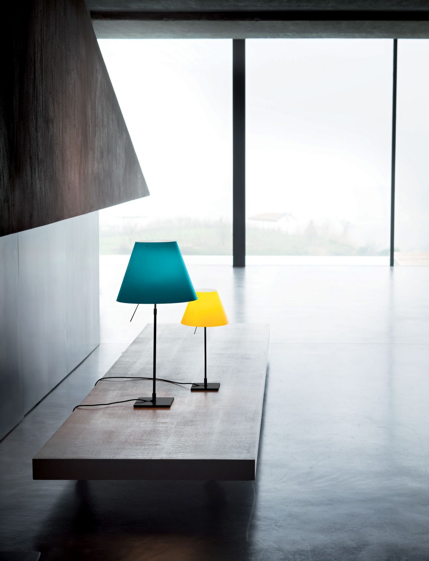D13 Costanza height adjustable floor lamp with sensor dimmer complete version Luceplan