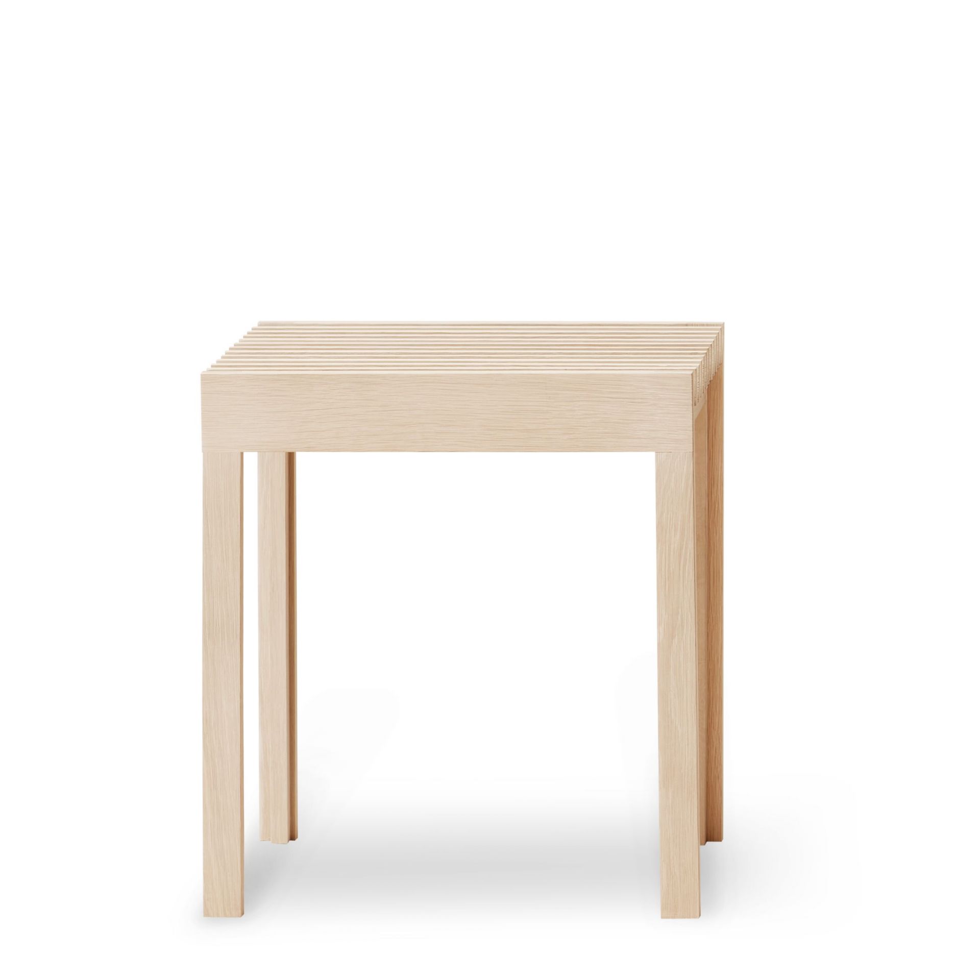 Lightweight Stool white oiled oak Form & Refine