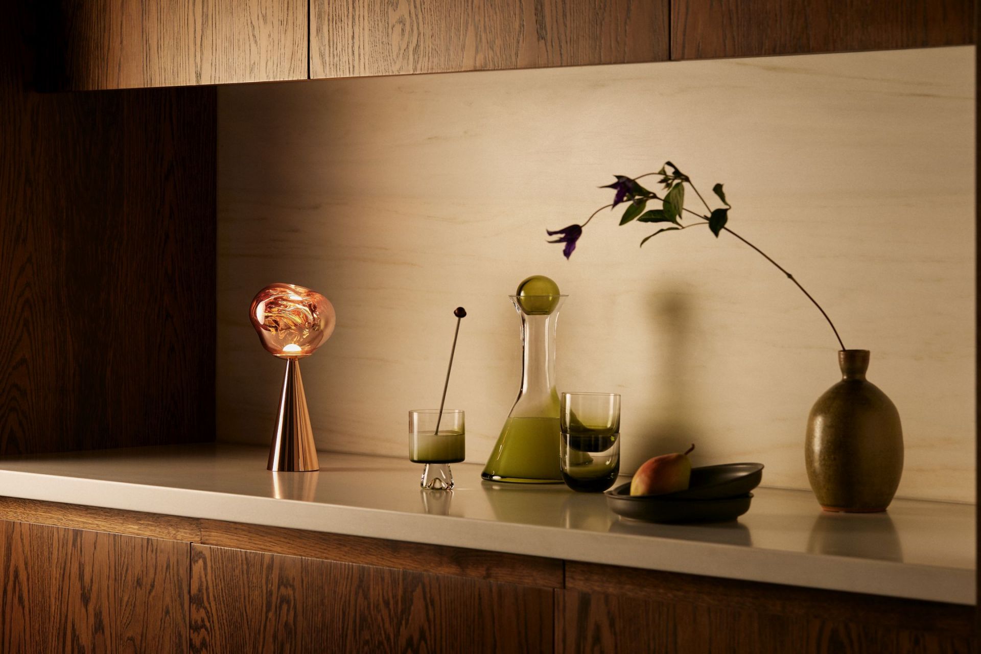 Melt Portable LED Table lamp silver Tom Dixon