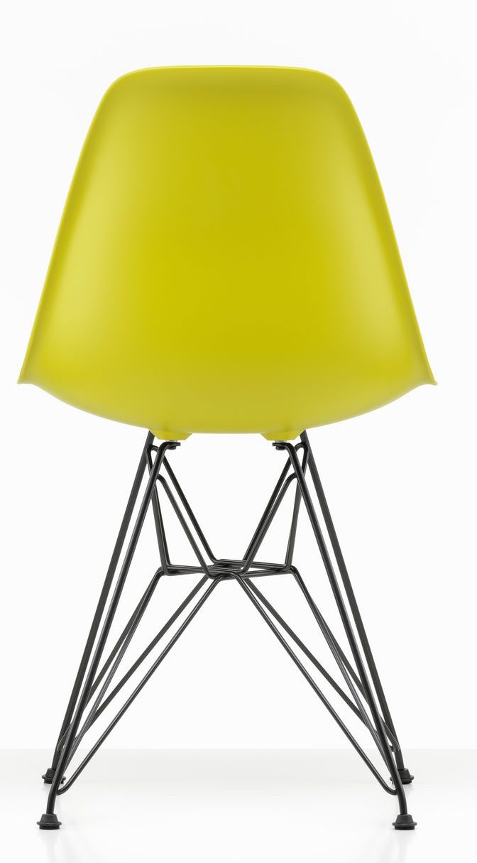 Eames Plastic Side Chair DSR Chair MUSTARD / FRAME BLACK Vitra SINGLE PIECES