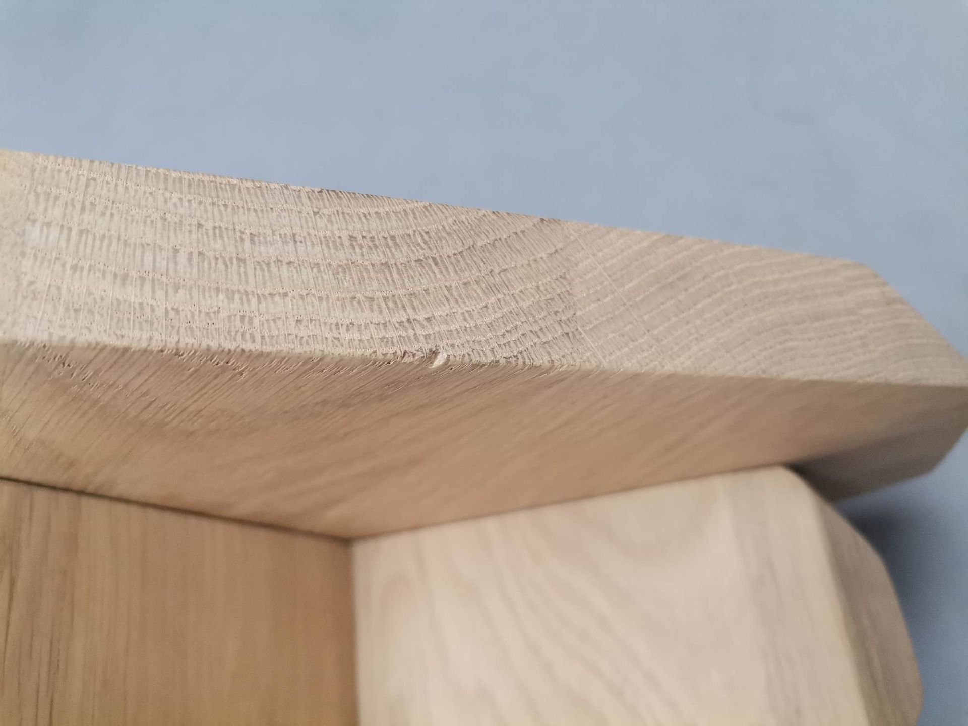 Rock stool OAK GROWN WITH WHITE PIGMENTED Out IMPERFECT ITEMS