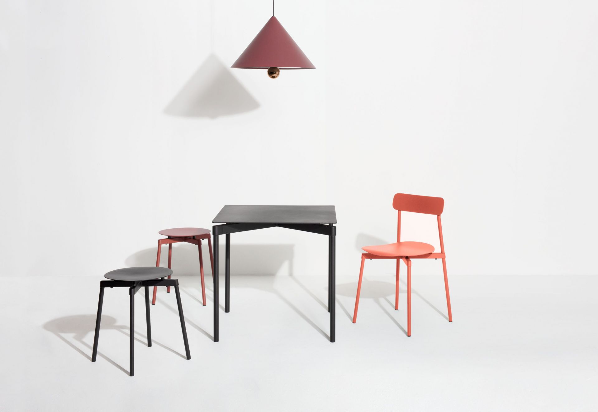 Cherry Pendant light Pendant lamp L Petite Friture Brown red