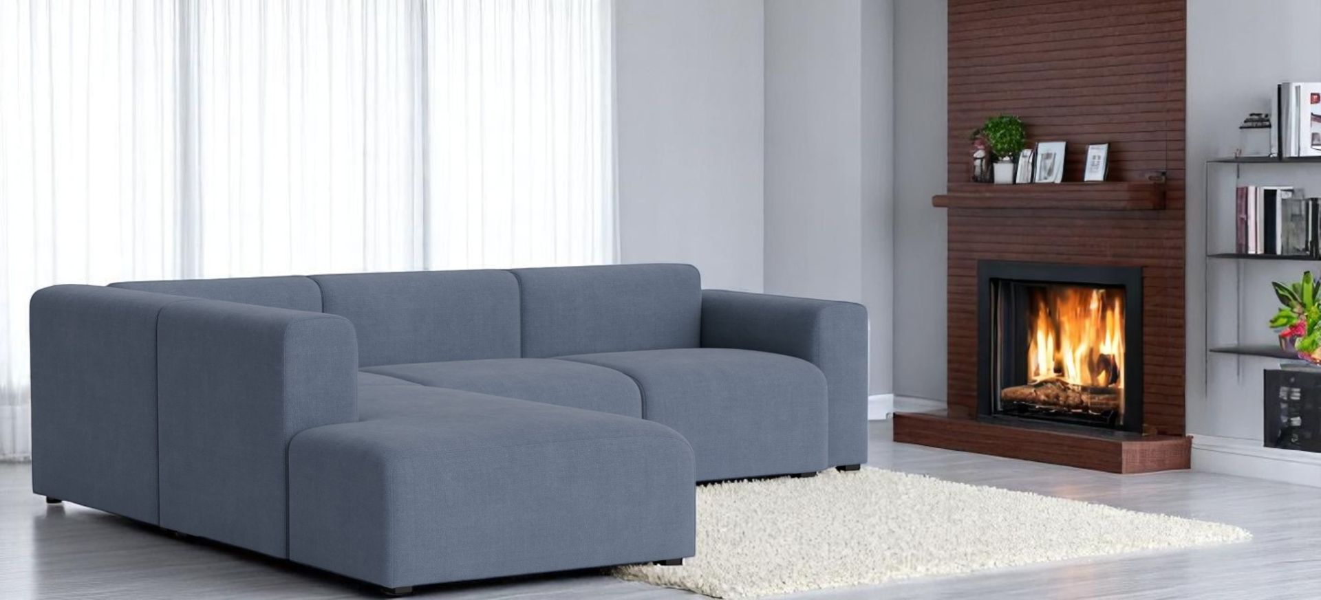 Mags Sofa Corner Combination 2 Low Armrest with armrest left Hay 