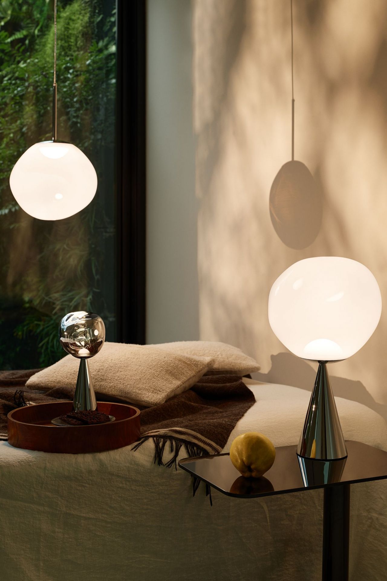 Melt Portable LED Table lamp silver Tom Dixon