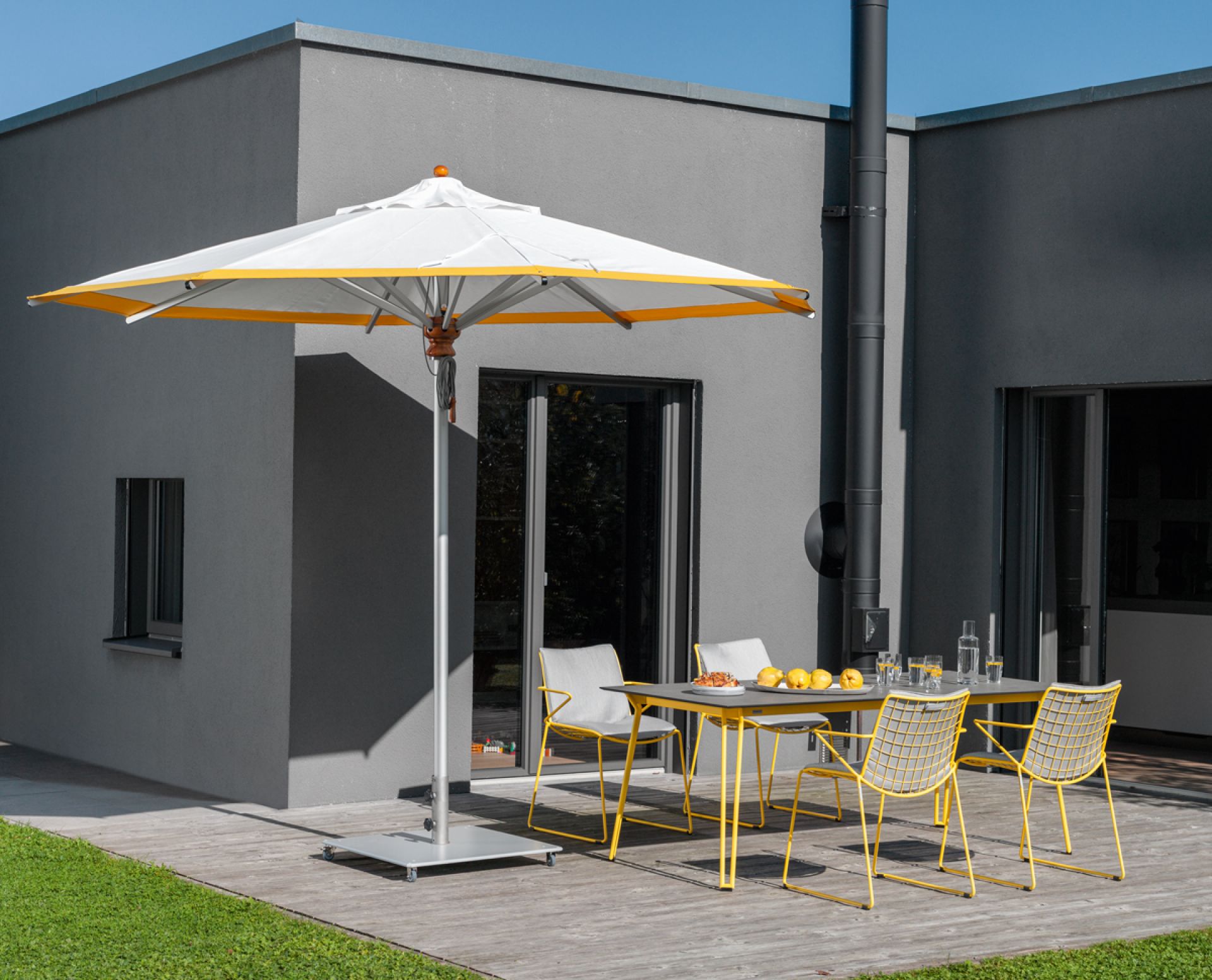Aluminium Parasol Round Grey Weishäupl