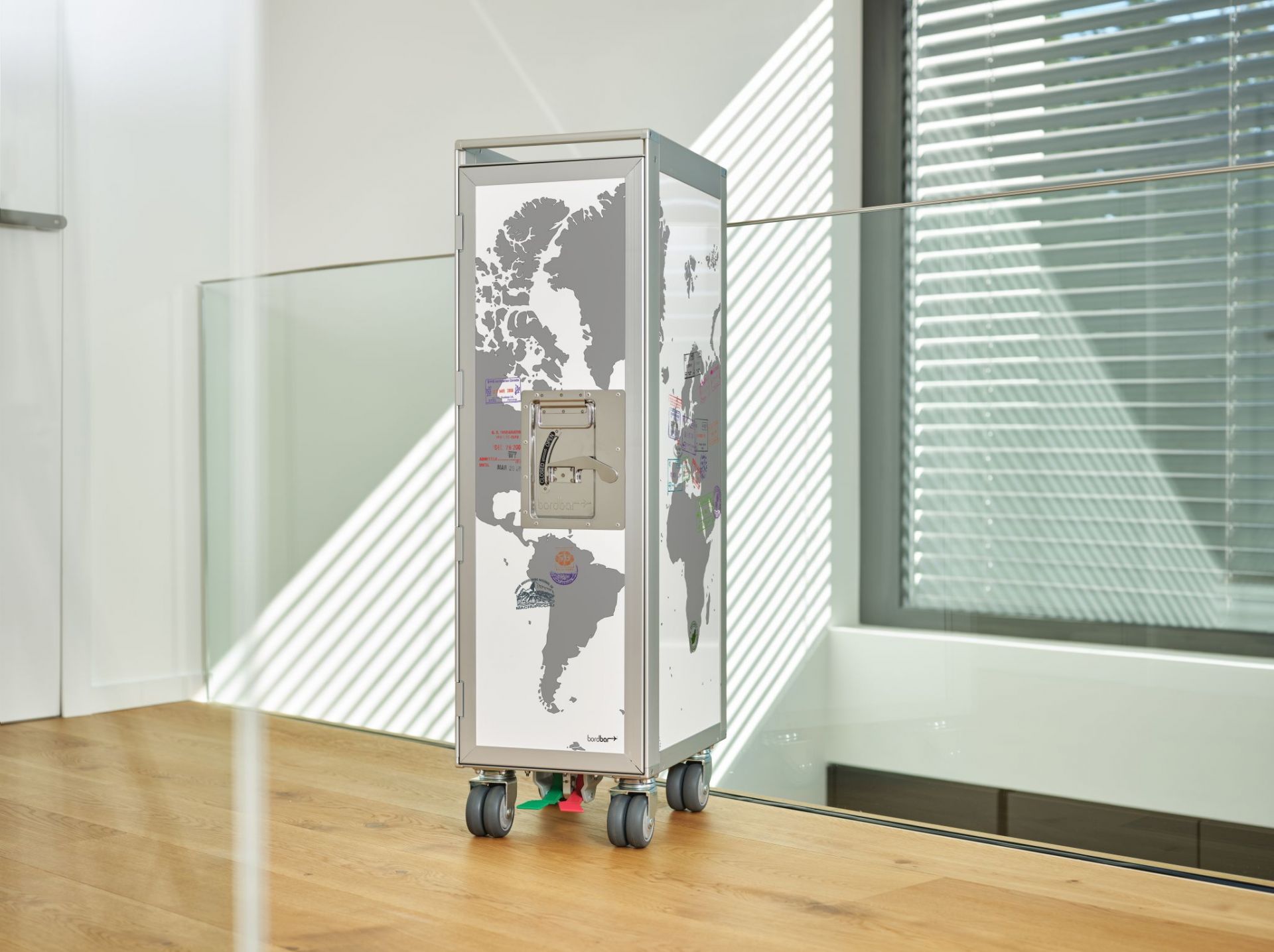 Passport Airplane Trolley grey Bordbar