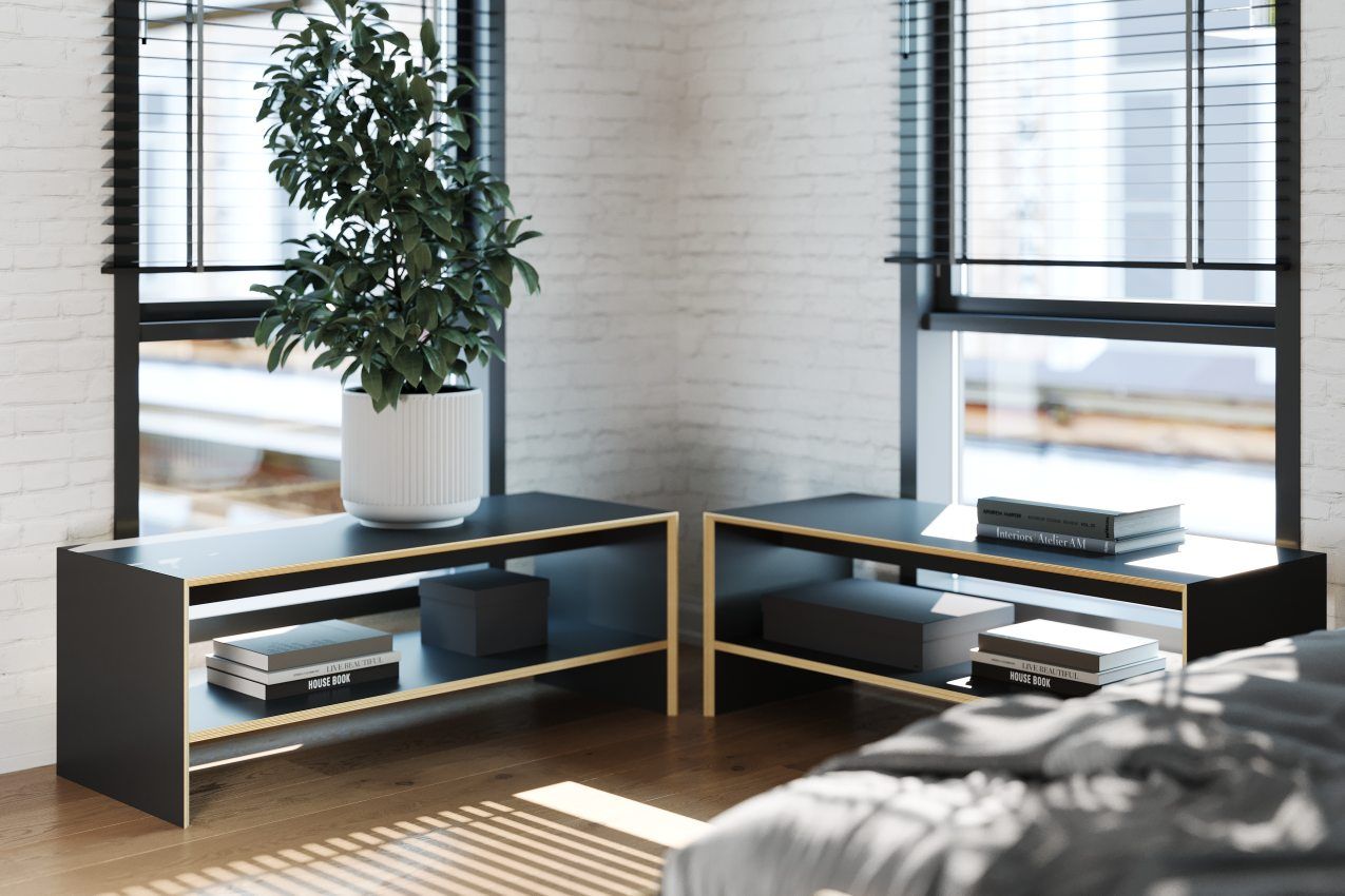 Bridge bench / side table Müller Möbelwerkstätten 