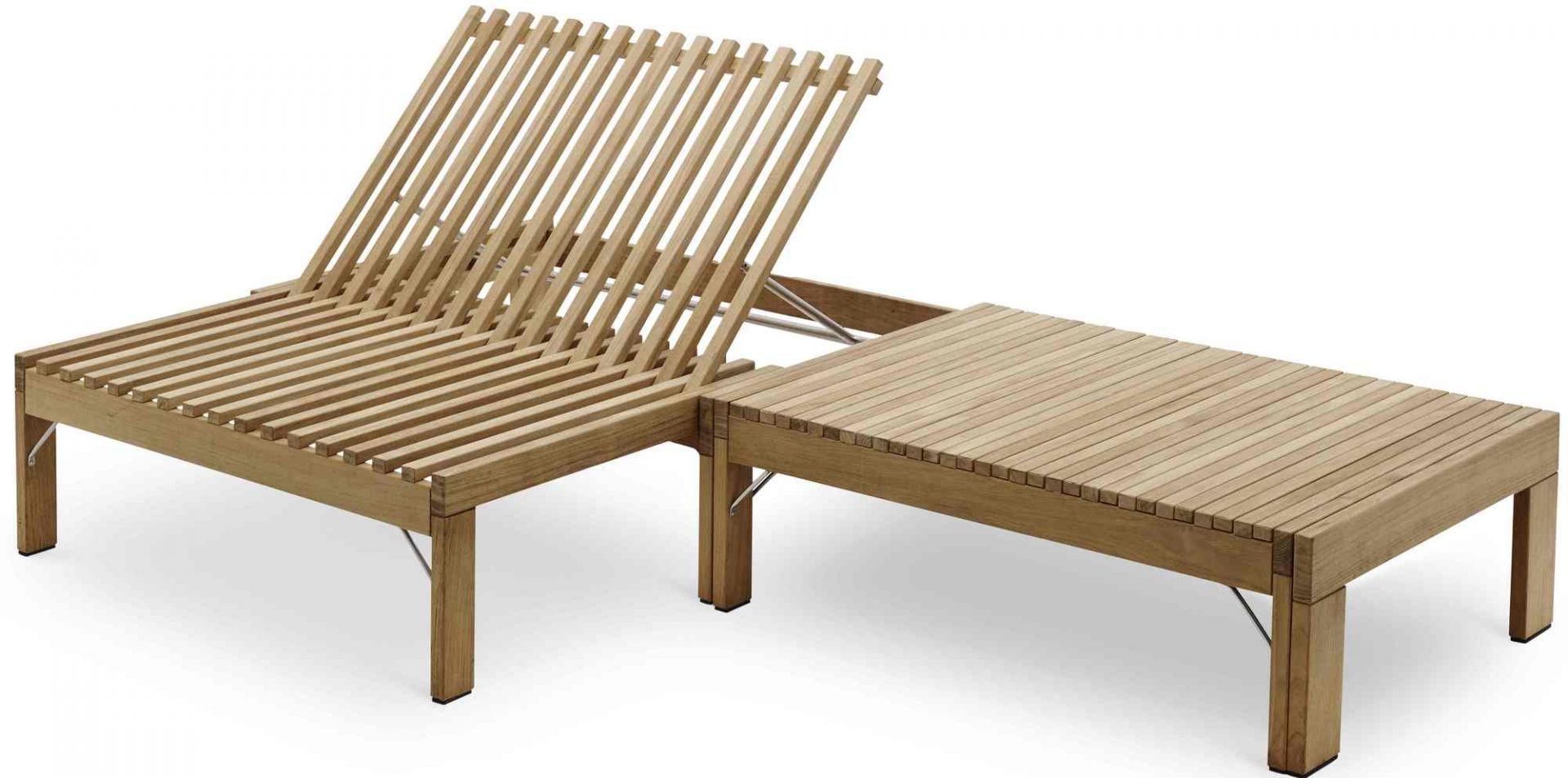Riviera Lounge Teak with seat cushion Charcoal Outdoor Skagerak by Fritz Hansen