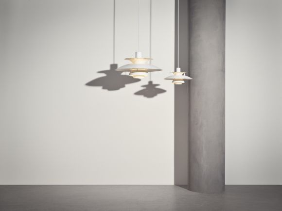 PH 5 Mini Monochrome Pendant light Louis Poulsen Dusty Indigo