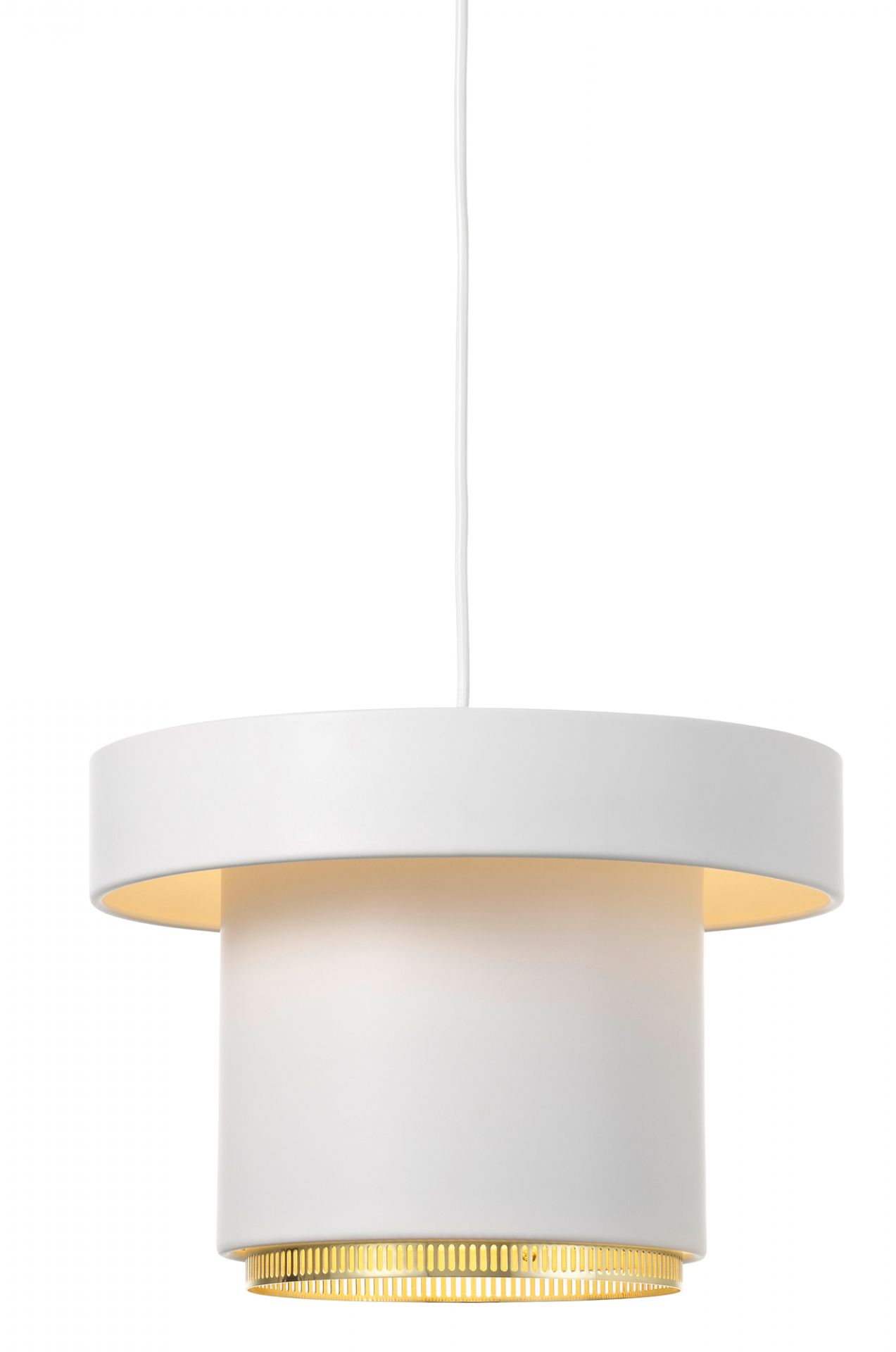 A201 Pendant light Artek White - Brass