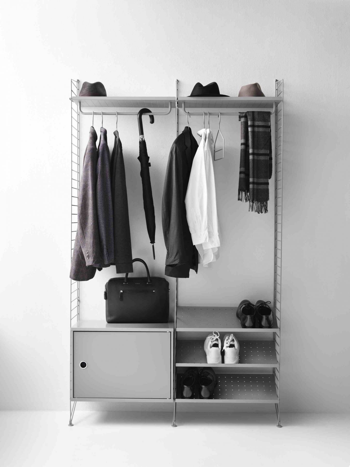 String Bedroom Floor Shelving System C String Furniture
