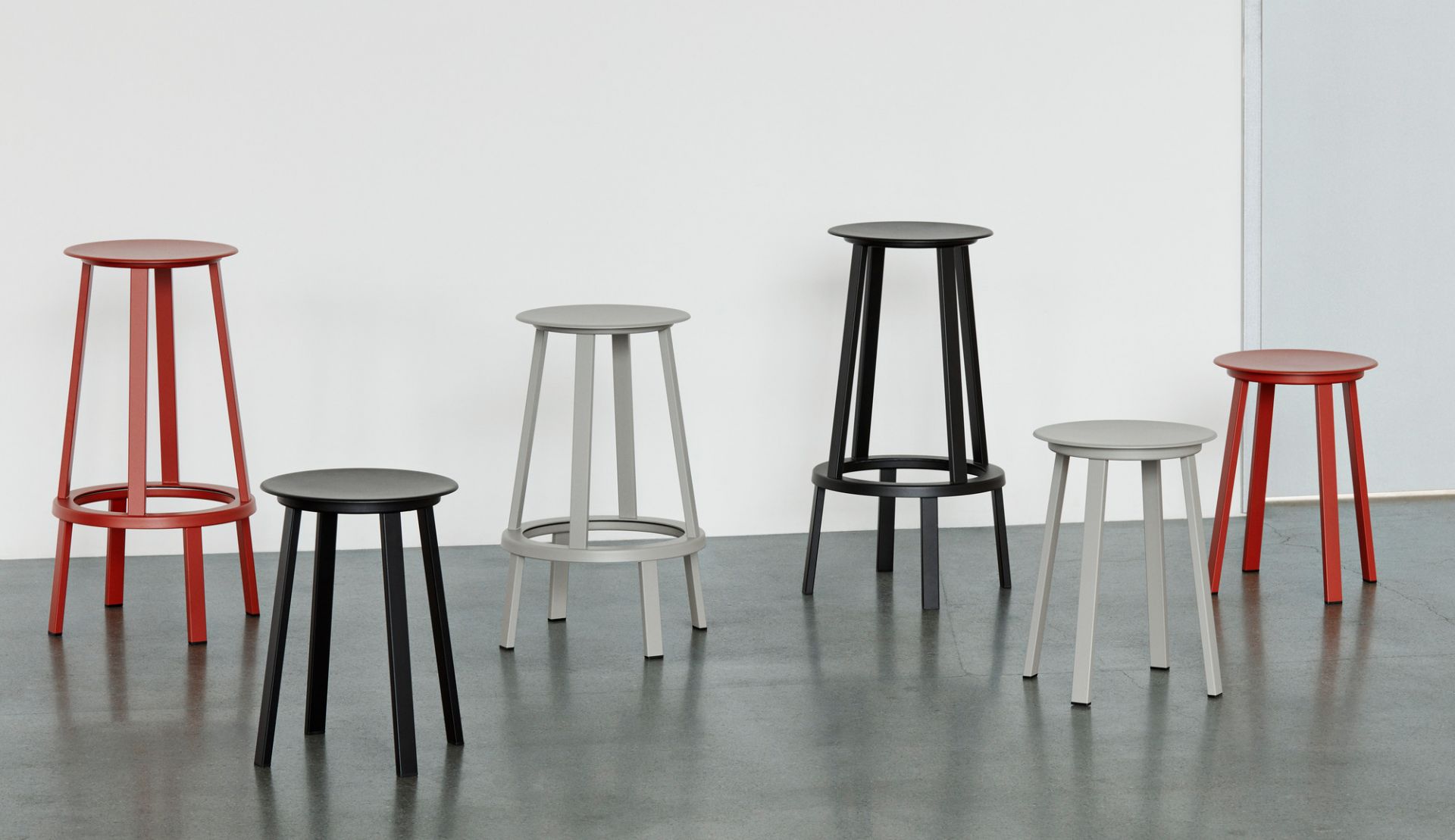 Revolver Bar Stool Bar stool HIGH 76 cm Steel SKY GREY Hay SINGLE PIECES