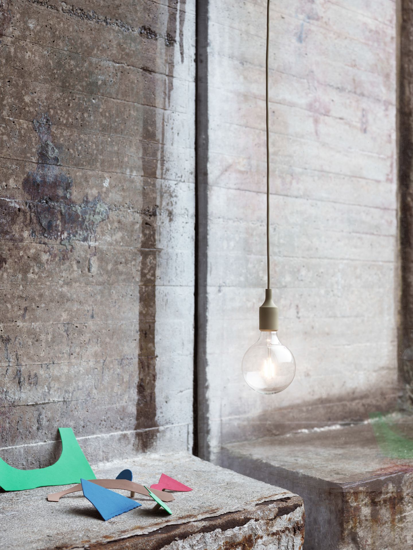 E27 LED Socket lamp Pendant light WHITE Muuto SINGLE PIECES