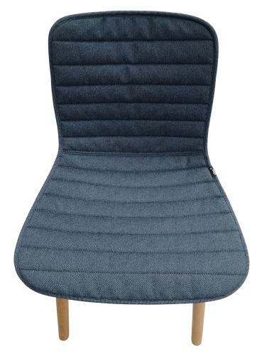 Hal Wood Fully upholstered OAK NATURE / SEAT COVER PLANO NERO/ICE BLUE Vitra SINGLE PIECES