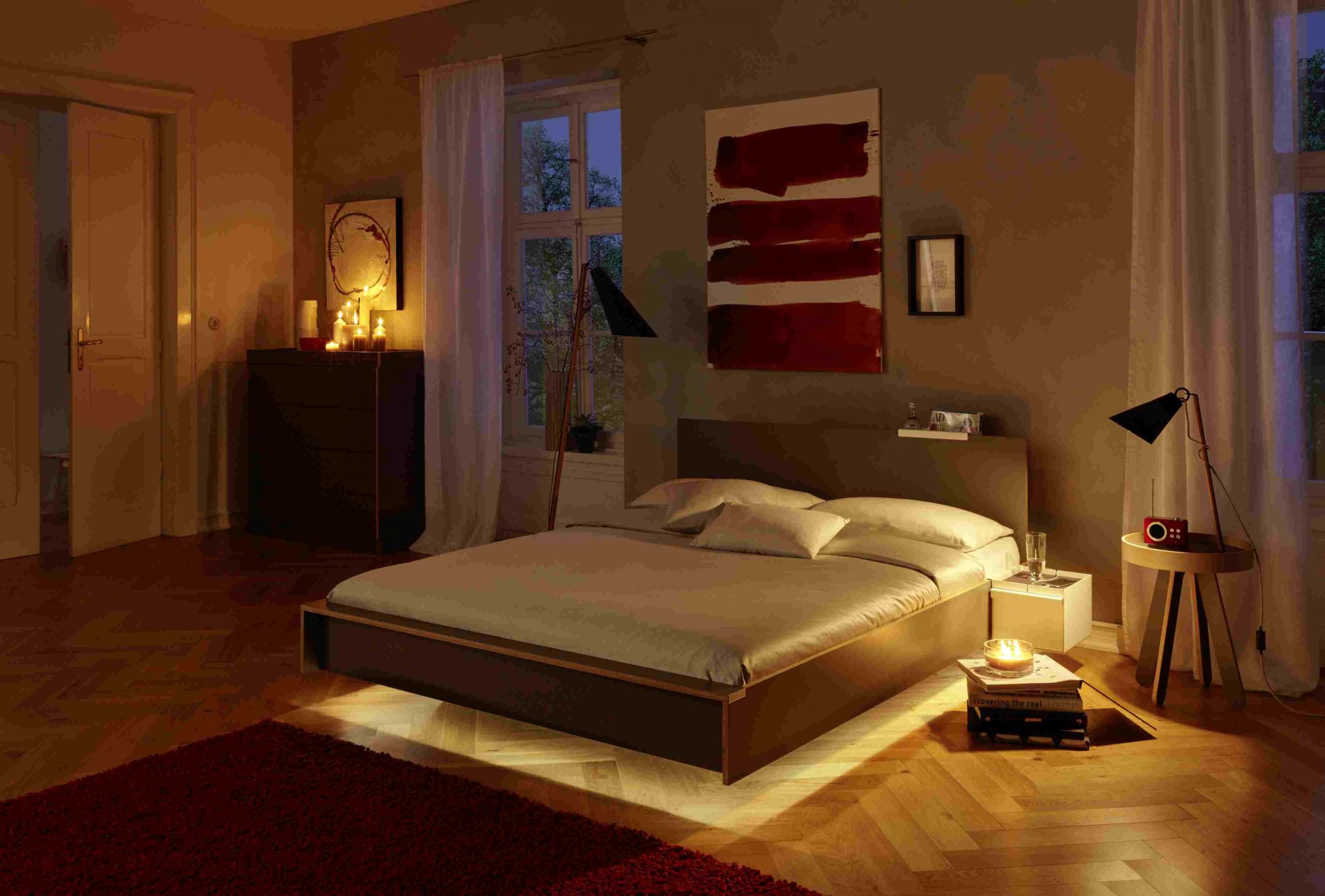 Headboard for Flai double bed anthracite Müller Möbelwerkstätten