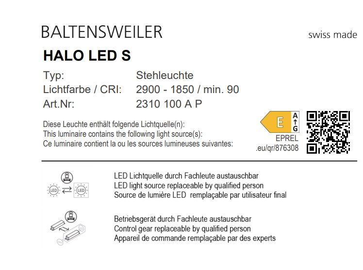 HALO LED S Floor Lamp Baltensweiler