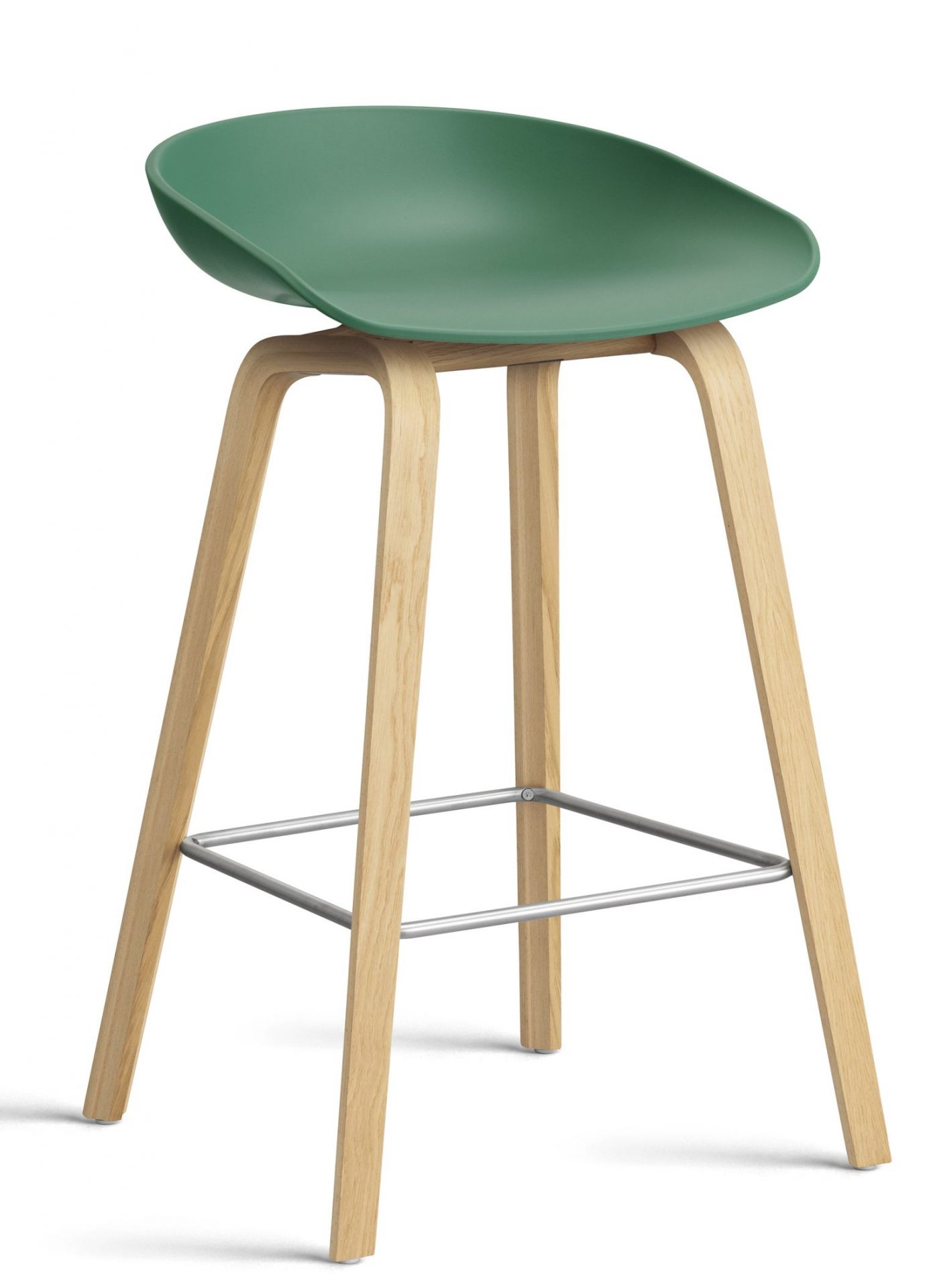 About a Stool AAS32 / AAS 32 Bar stool Low Hay Teal green - water-based lacquer