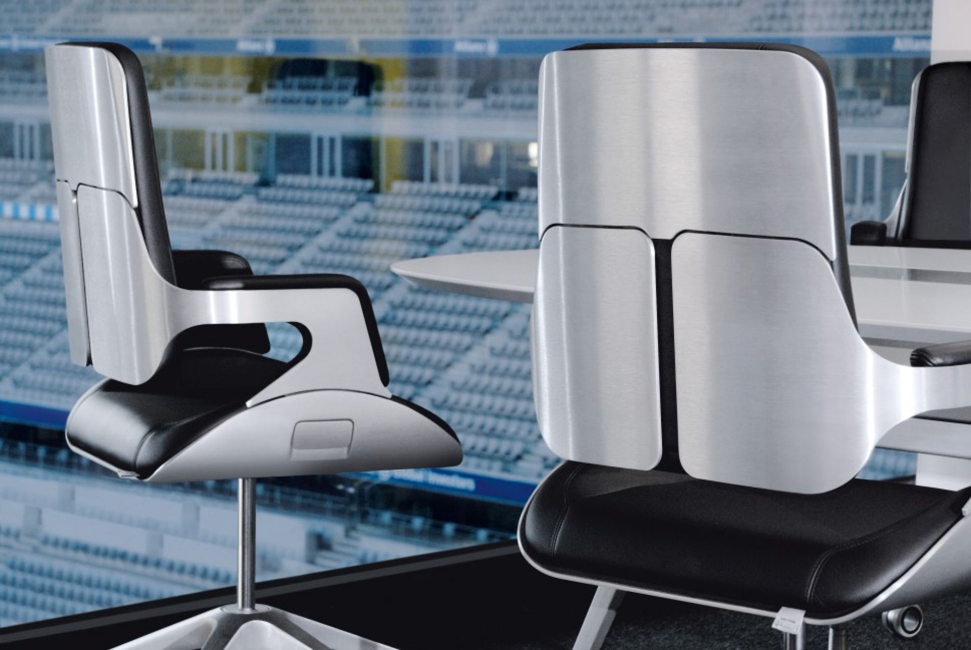 Silver SV10P Office Swivel Chair Medium Height Interstuhl