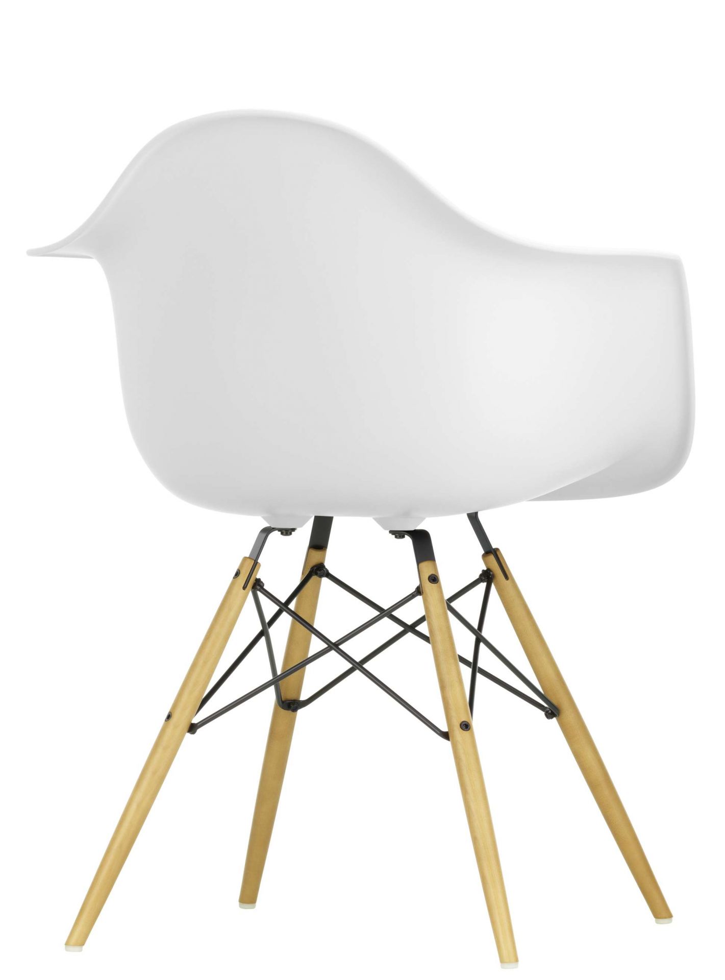 Eames Plastic Arm Chair DAW Chair Maple Yellowish / Cotton white Vitra SINGLE PIECES