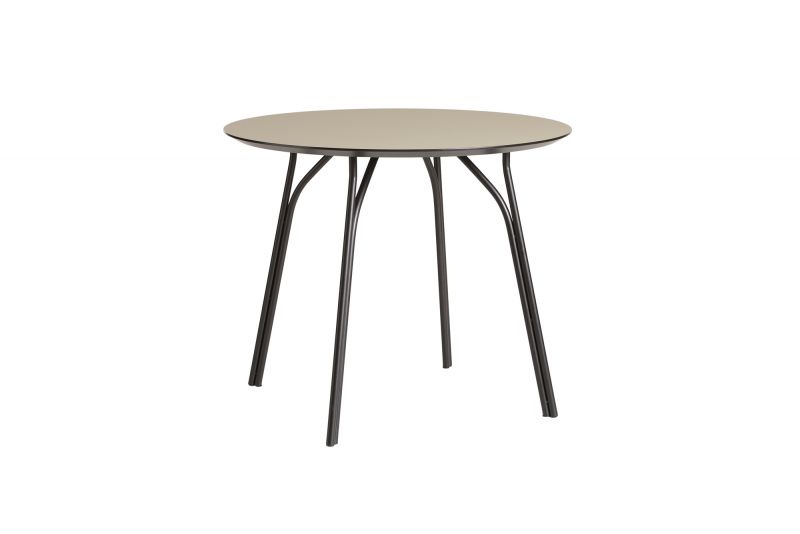 Tree Dining Table Ø90 Tabletop Beige Legs Black Woud